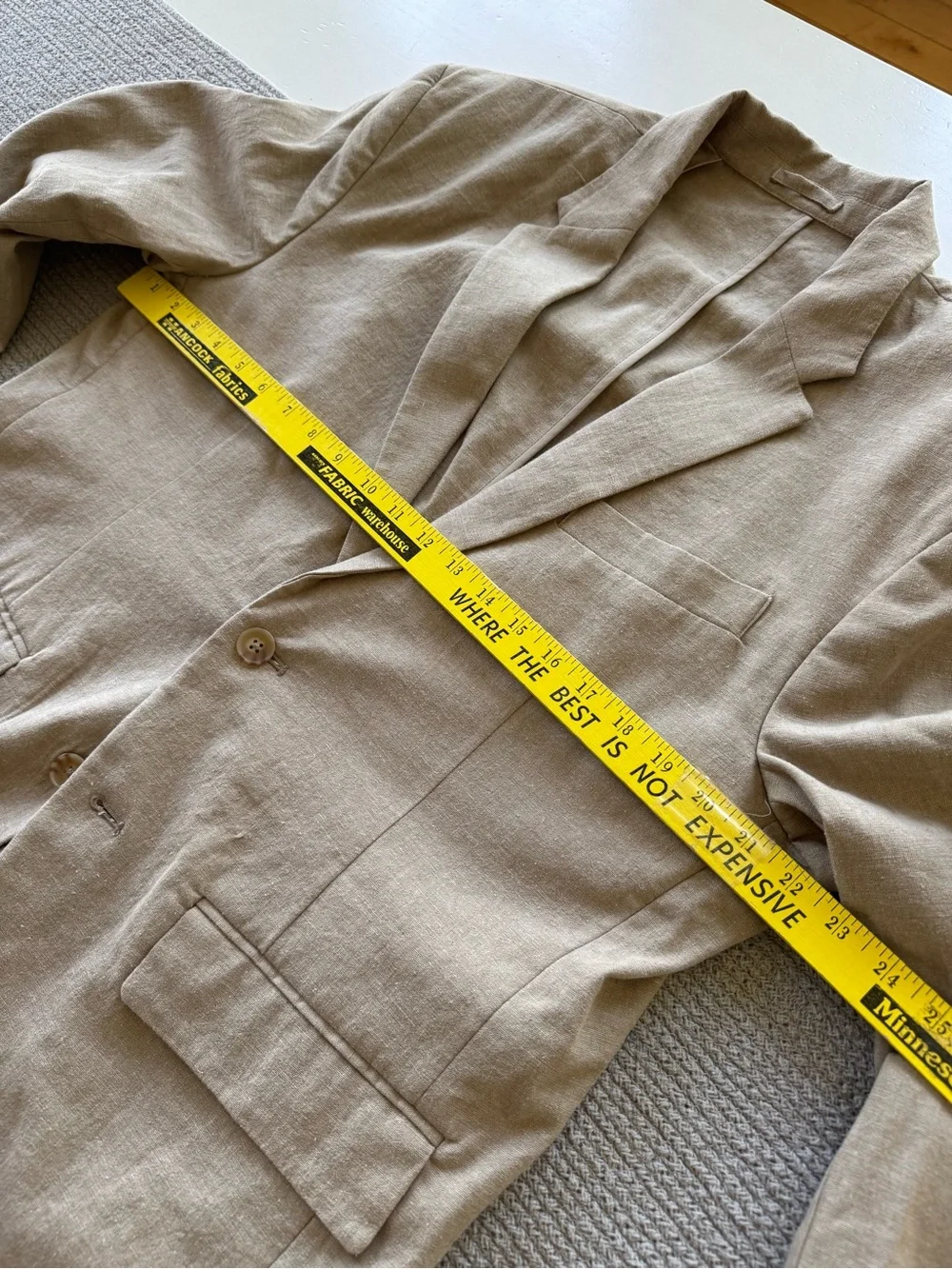 Old Navy Light Beige Linen-Blend Sport Coat Jacket Size Large